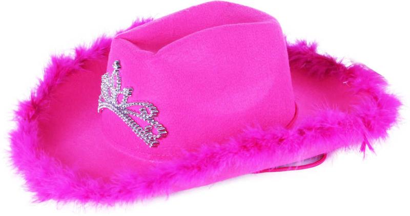KARNEVAL Klobouk kovbojský dámský růžový (karnevalový doplněk)