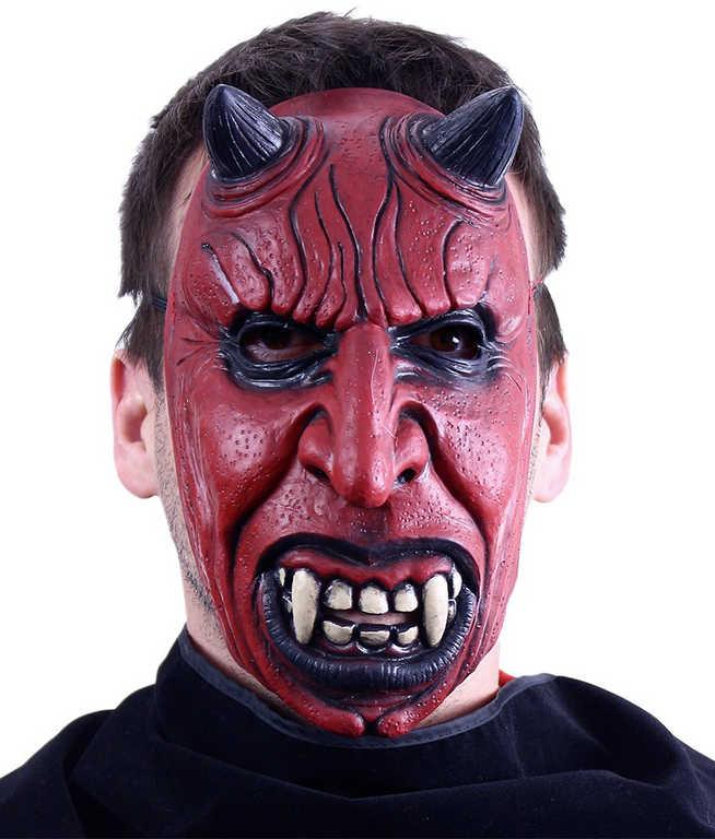 KARNEVAL Maska čert latex (karnevalový doplněk)