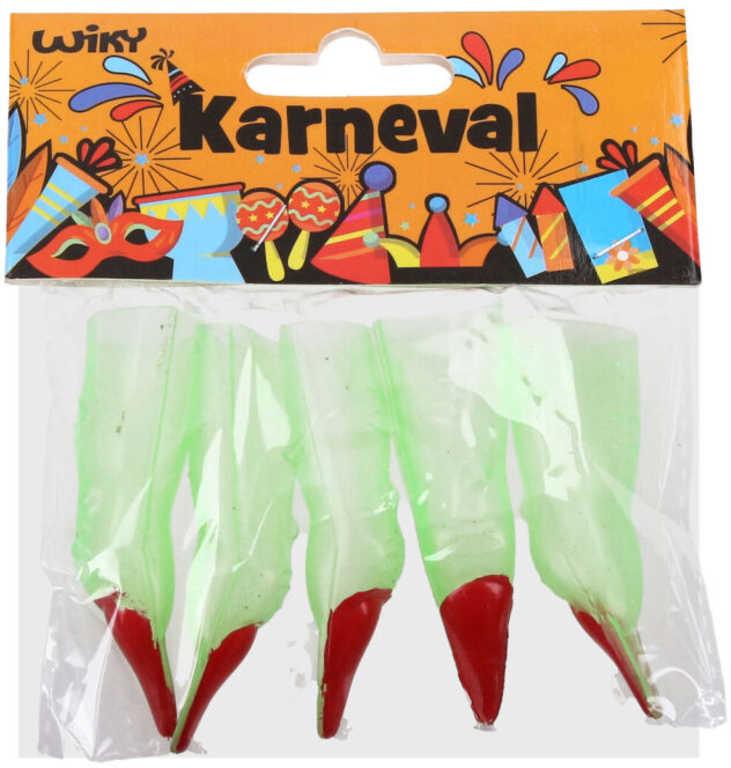 KARNEVAL Prsty čarodějnické set 5ks (karnevalový doplněk)