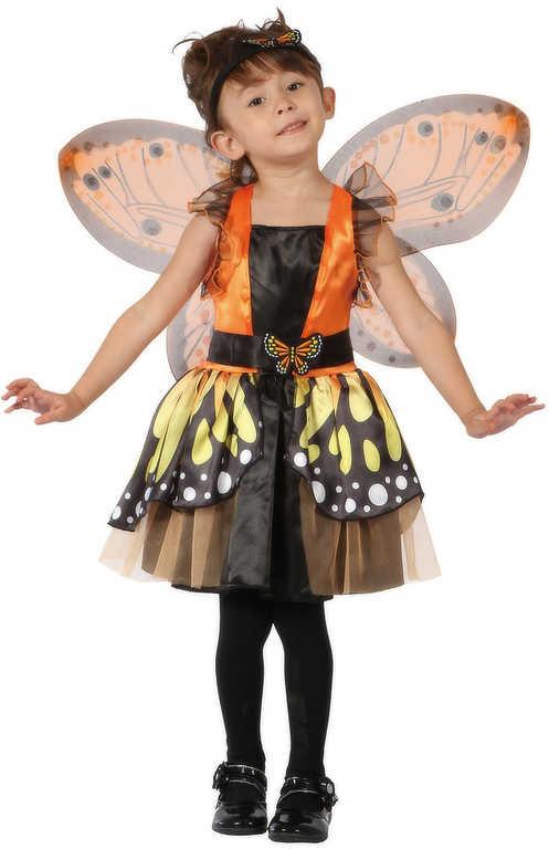 KARNEVAL Šaty Motýlí víla vel.XS (92-104 cm) 3-4 roky KOSTÝM