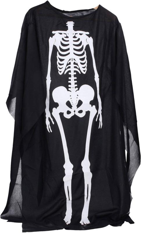 KARNEVAL Šaty plášť s kostrou 88cm kostlivec KOSTÝM