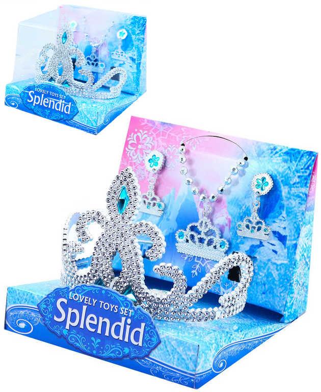 KARNEVAL Set korunka s doplňky zimní království (karnevalový doplněk)
