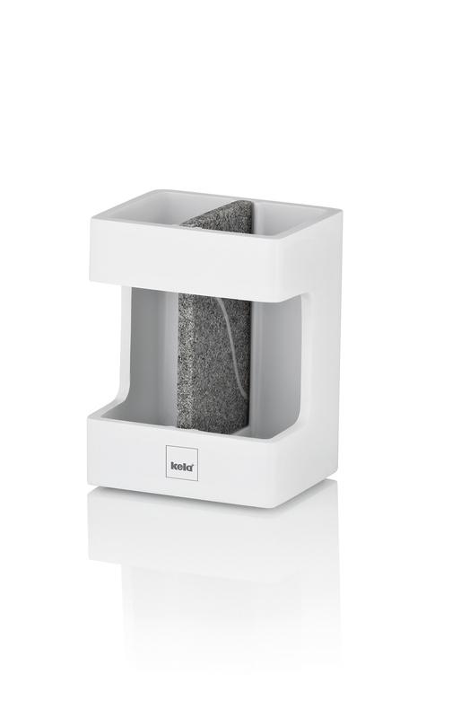 Kela Držák na zubní kartáčky Cube polyresin bílá