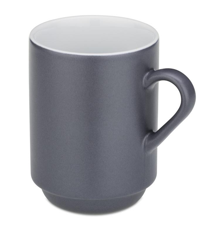Kela Hrnek keramický 300 ml Mattia sada 2 ks šedá