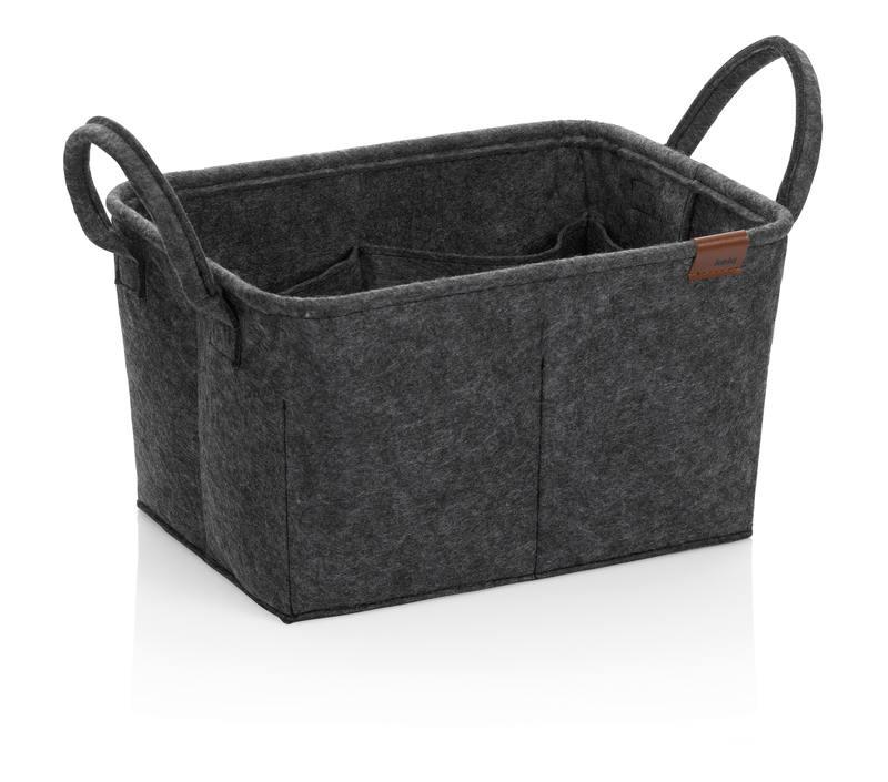 Kela Koš Fay 35x25 cm filc tmavě šedá
