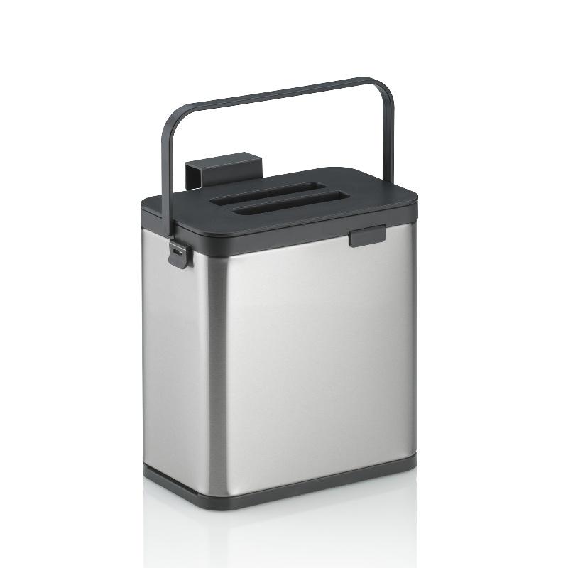 Kela Odpadkový koš na bio odpad Plata nerez matná stříbrná 20,5x13,0x21,0cm 2,1l