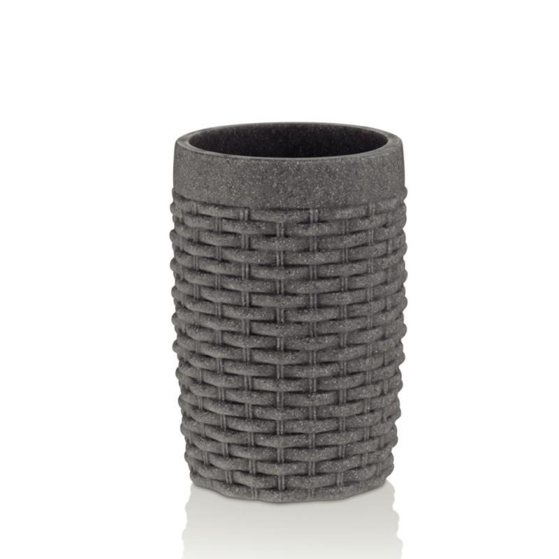 Kela Pohár ALEXIA poly šedá H 10,5cm / Ř 7cm