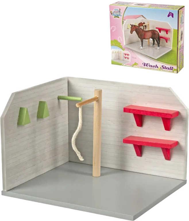 Kids globe Mycí box pro koně 1:24 DŘEVĚNÁ (stavebnice)