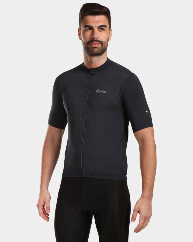 KILPI CAVALET-M Černý cyklistický dres + KILPI HIXON-M Černé cyklistické kraťasy