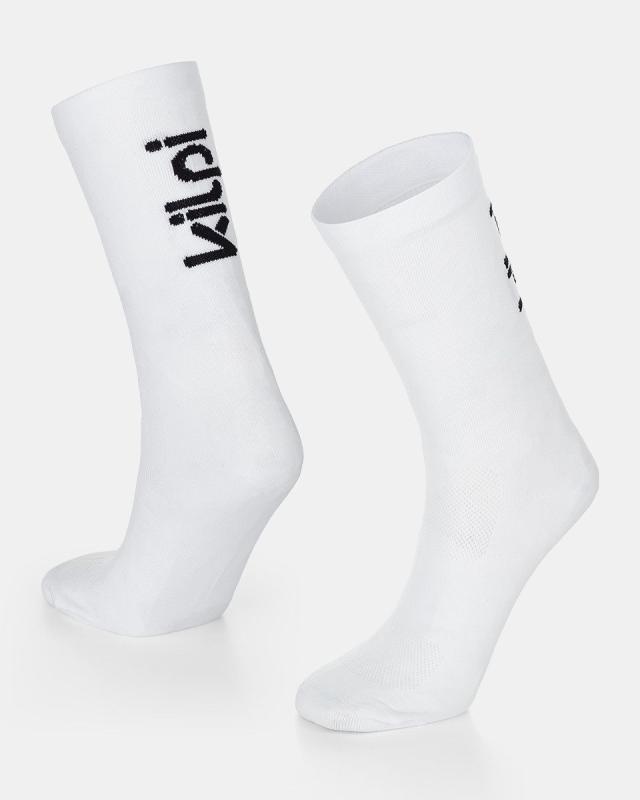 KILPI CYCLER-U Biele unisex cyklistické ponožky