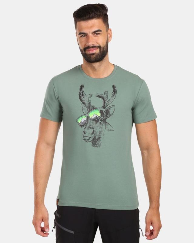 KILPI DISCOVER-M Khaki pánské tričko