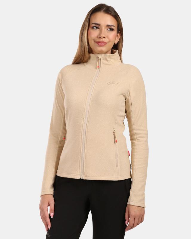 KILPI GLAMER-W Béžová dámská fleecová mikina