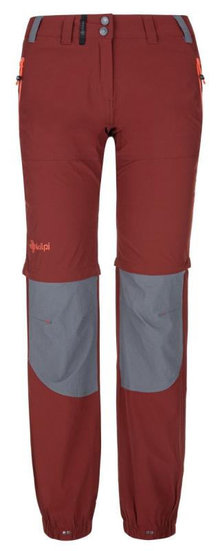 Kilpi HOSIO-W tmavě červené dámské outdoorové kalhoty