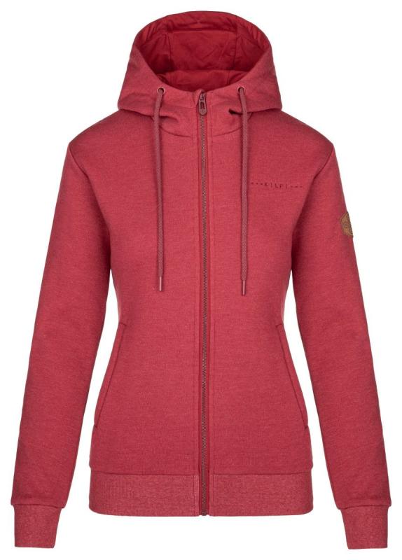 KILPI LEINES-W Tmavě červená dámská mikina