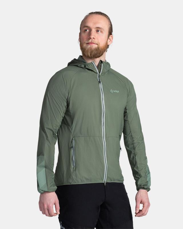 KILPI ROSA-M Tmavě zelená pánská lehká outdoorová bunda