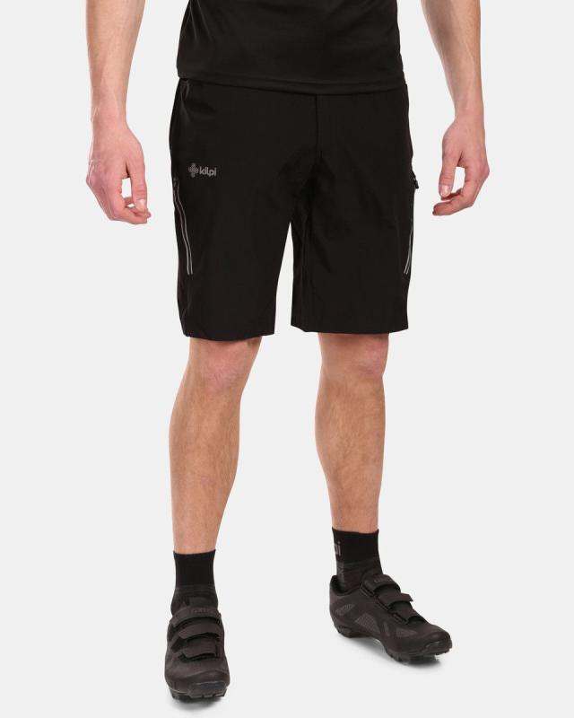 Kilpi TRACKEE-M černé pánské cyklistické kraťasy