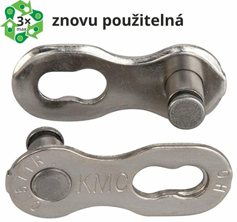 Kmc spojka řetězu 7-8 speed EPT Silver 7,1mm, blistr 2 ks