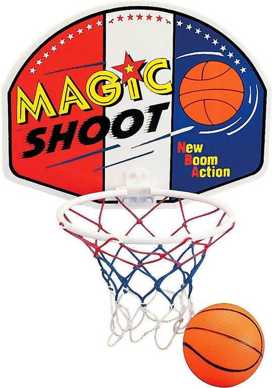 Koš na dětský basketbal Magic Shot set s míčem košíková plast