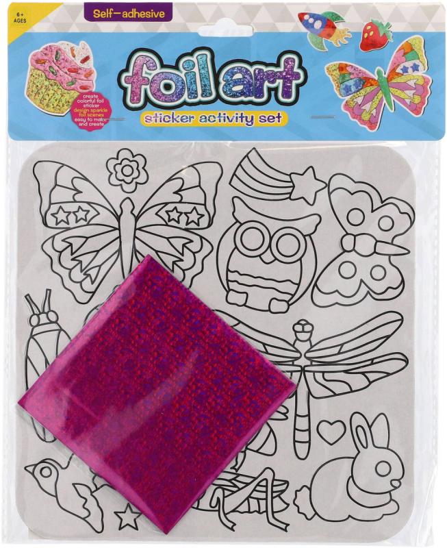 Kouzlení s fóliovými obrázky třpytivé zvířata kreativní set samolepky