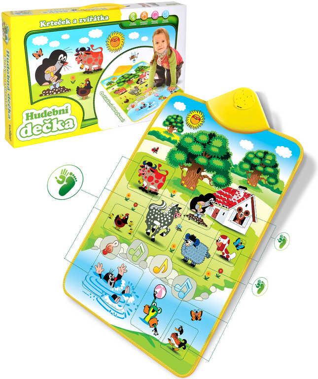 KRTEK Dečka hudební Krteček a zvířátka interaktivní koberec dotykový Zvuk