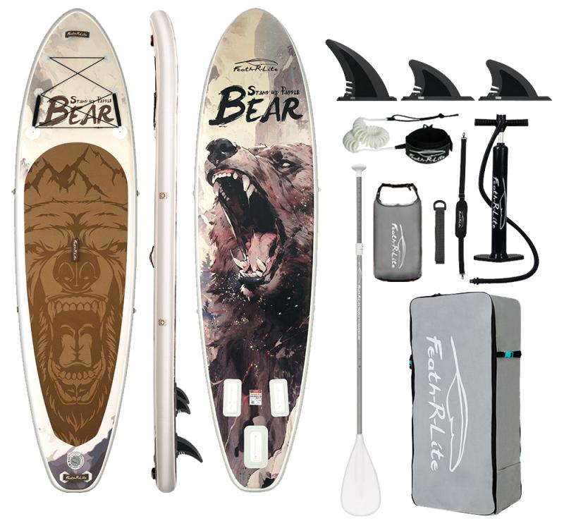 Kubisport Paddleboard 350x90x15 cm s příslušenstvím bílohnědý