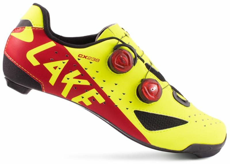 Lake CX238 Carbon fluo žlutá/červená tretry + sleva 500,- na příslušenství