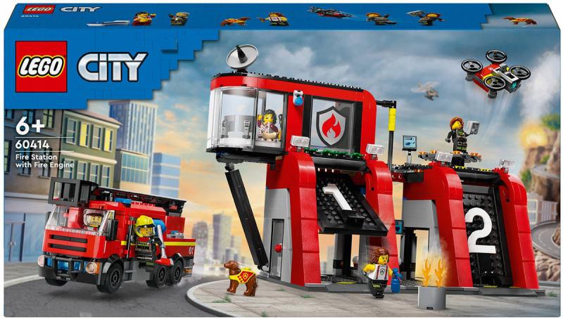 Lego CITY Hasičská stanice s hasičským vozem 60414 (stavebnice)