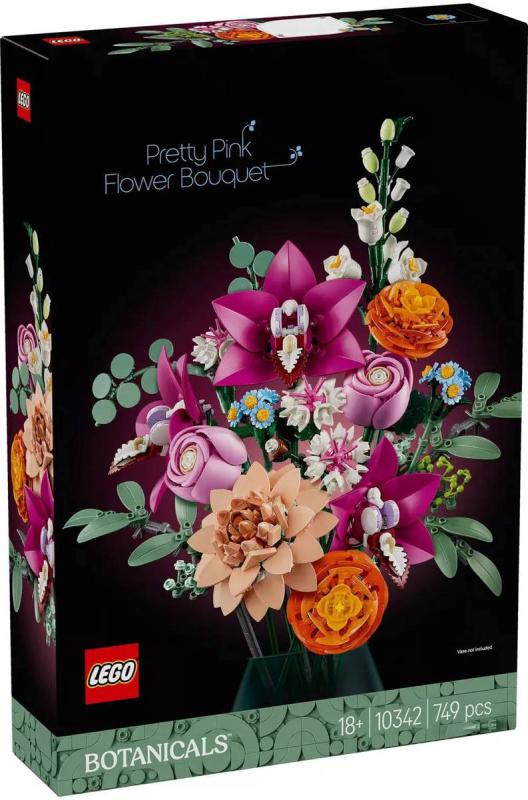 Lego BOTANICALS Krásná kytice růžových květin 10342 (stavebnice)