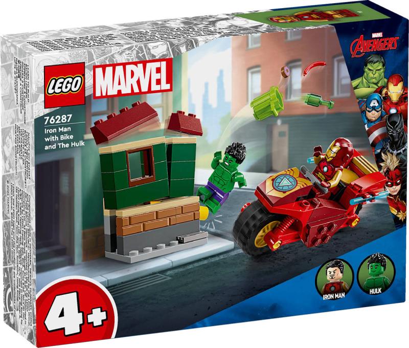 Lego MARVEL Iron Man s motorkou a Hulk 76287 (stavebnice)