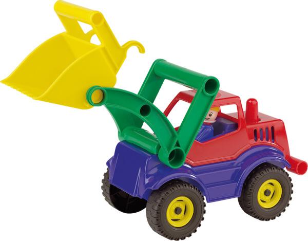 Lena Auto barevné aktivní nakladač 27cm bagr s řidičem na písek 4152