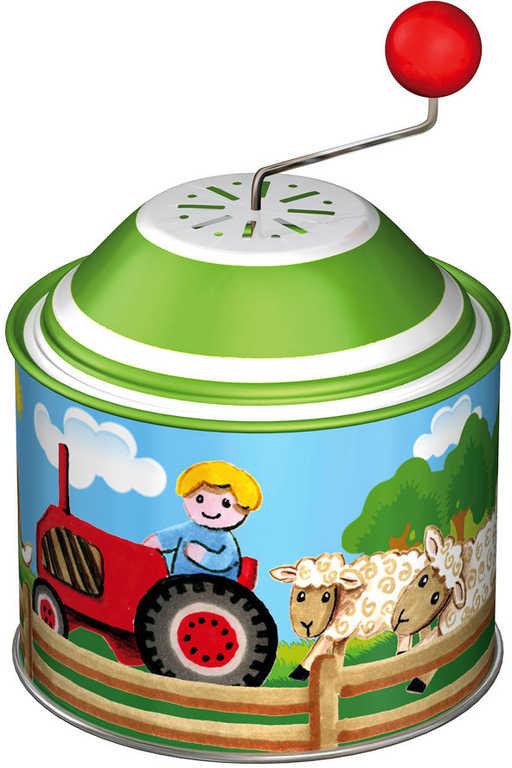 Lena Skříňka hrající Farma 8cm retro mlýnek na kličku s melodií kov