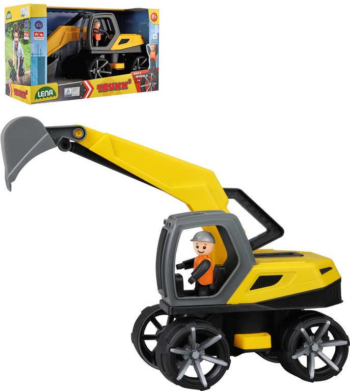 Lena TRUXX 2 auto bagr funkční set s figurkou plast v krabici