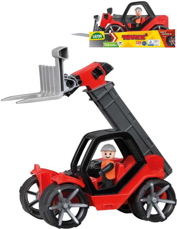 Lena TRUXX 2 Teleskopický nakladač funkční set s figurkou plast v krabici