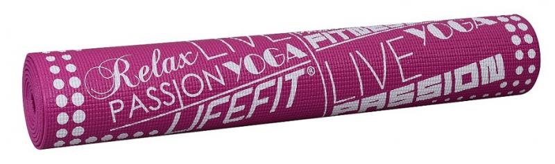 Lifefit Gymnastická podložka SLIMFIT, 173x61x0.4cm, bordó