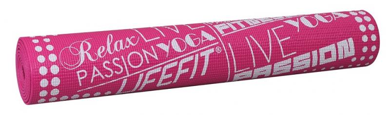 Levně Lifefit Gymnastická podložka SLIMFIT, 173x61x0.4cm, světle růžová