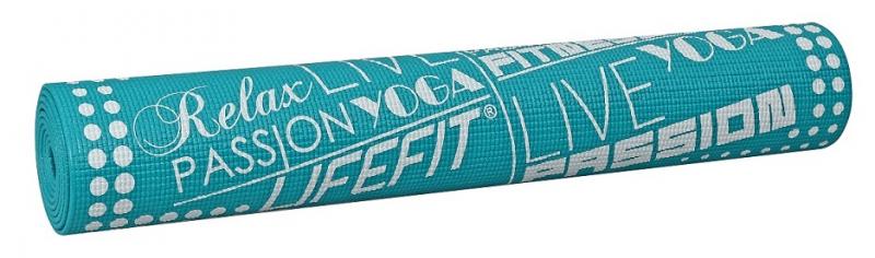 Levně Lifefit Gymnastická podložka SLIMFIT, 173x61x0.4cm, světle tyrkysová