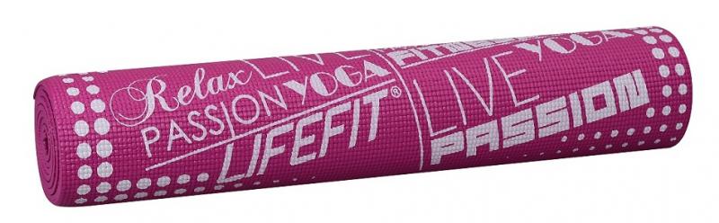 Lifefit Gymnastická podložka SLIMFIT PLUS, 173x61x0.6cm, bordó