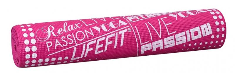 Lifefit Gymnastická podložka SLIMFIT PLUS, 173x61x0.6cm, světle růžová