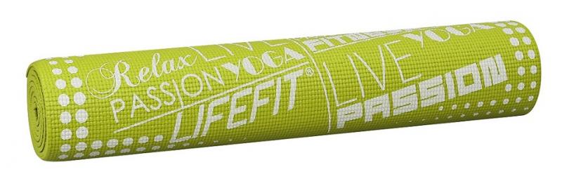 Levně Lifefit Gymnastická podložka SLIMFIT PLUS, 173x61x0.6cm, světle zelená