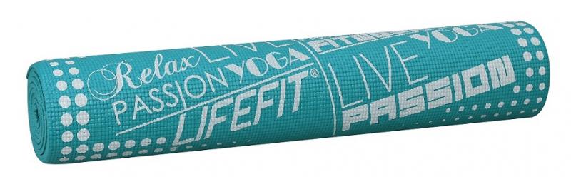 Lifefit Gymnastická podložka SLIMFIT PLUS, 173x61x0.6cm, světle tyrkysová