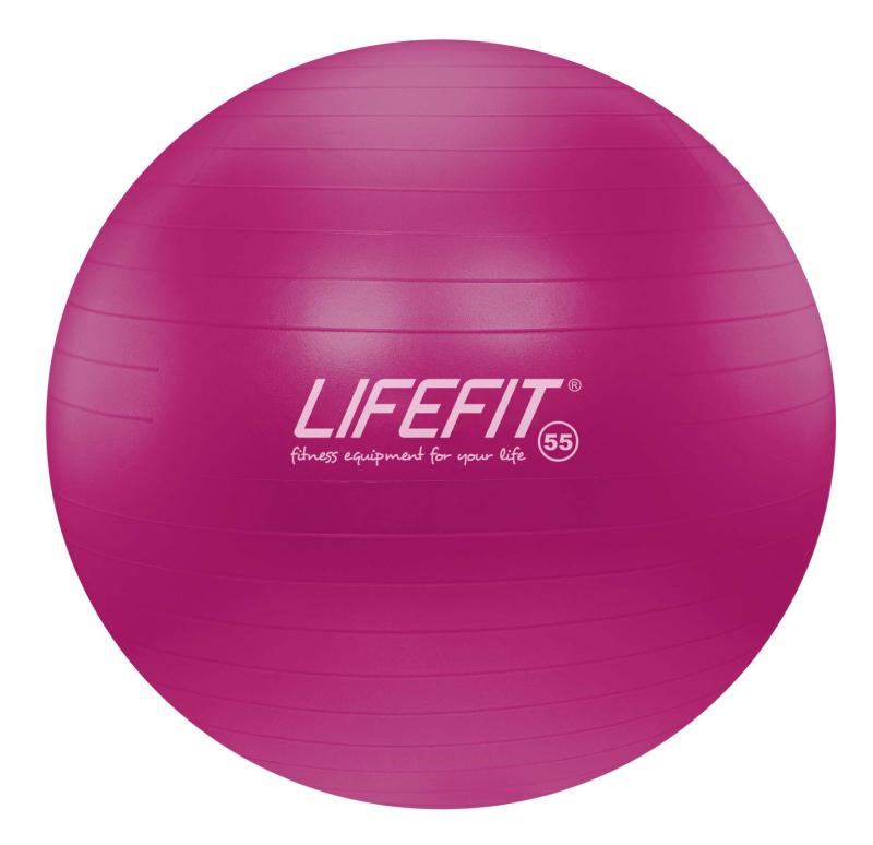 Lifefit Gymnastický loptu Anti-burst 55 cm bordó