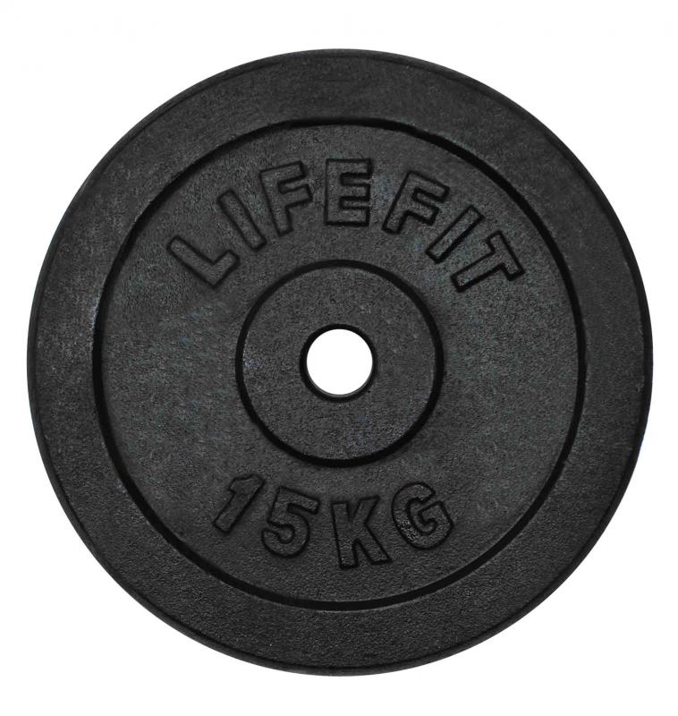 Levně Lifefit Kotouč 15kg, kovový, pro 30mm tyč