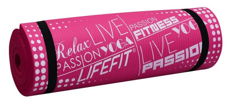 Lifefit Podložka Yoga MAT Exkluziv Plus 180x58x1,5cm světle růžová