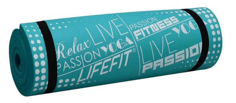 Lifefit Podložka YOGA MAT EXKLUZIV PLUS, 180x60x1.5cm, světle tyrkysová