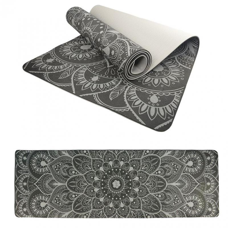 Lifefit Podložka Yoga MAT Mandala Duo 183x58x0,6cm černá