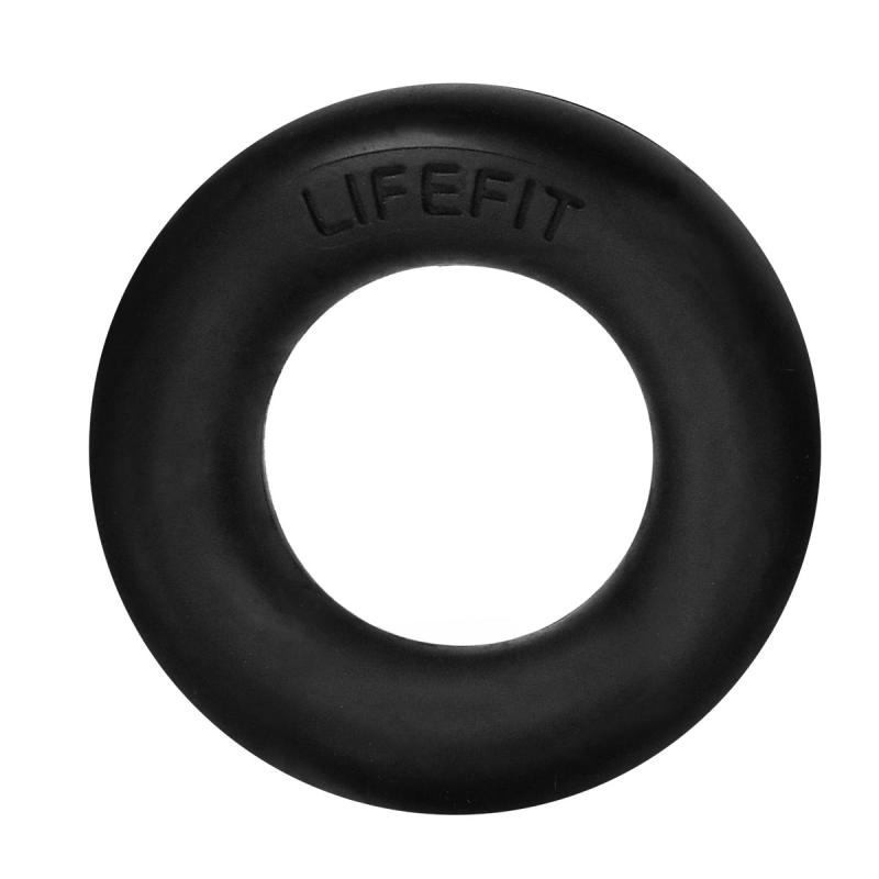 Levně Lifefit Posilovač prstů Rubber Ring černý