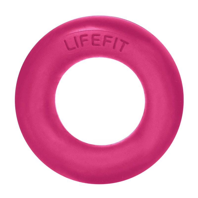 Levně Lifefit Posilovač prstů Rubber Ring růžový