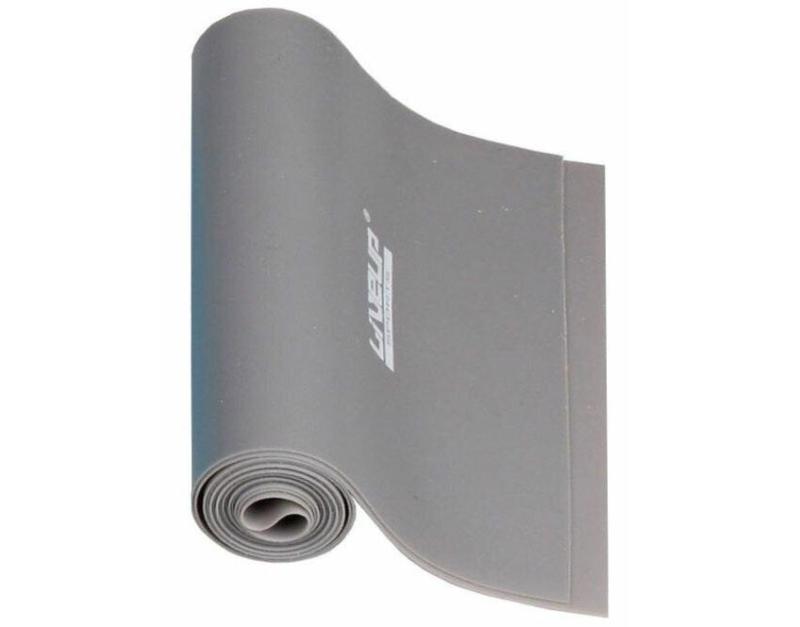 LiveUp Aerobic guma posilovací guma 120 x 15 cm šedá