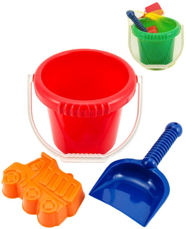 Lori 213 Kyblík na písek set s lopatkou a bábovičkou 3 barvy