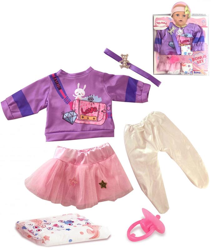 Mac Toys PLEJO Šaty pro panenku 40-43cm oblečení na vycházku I.